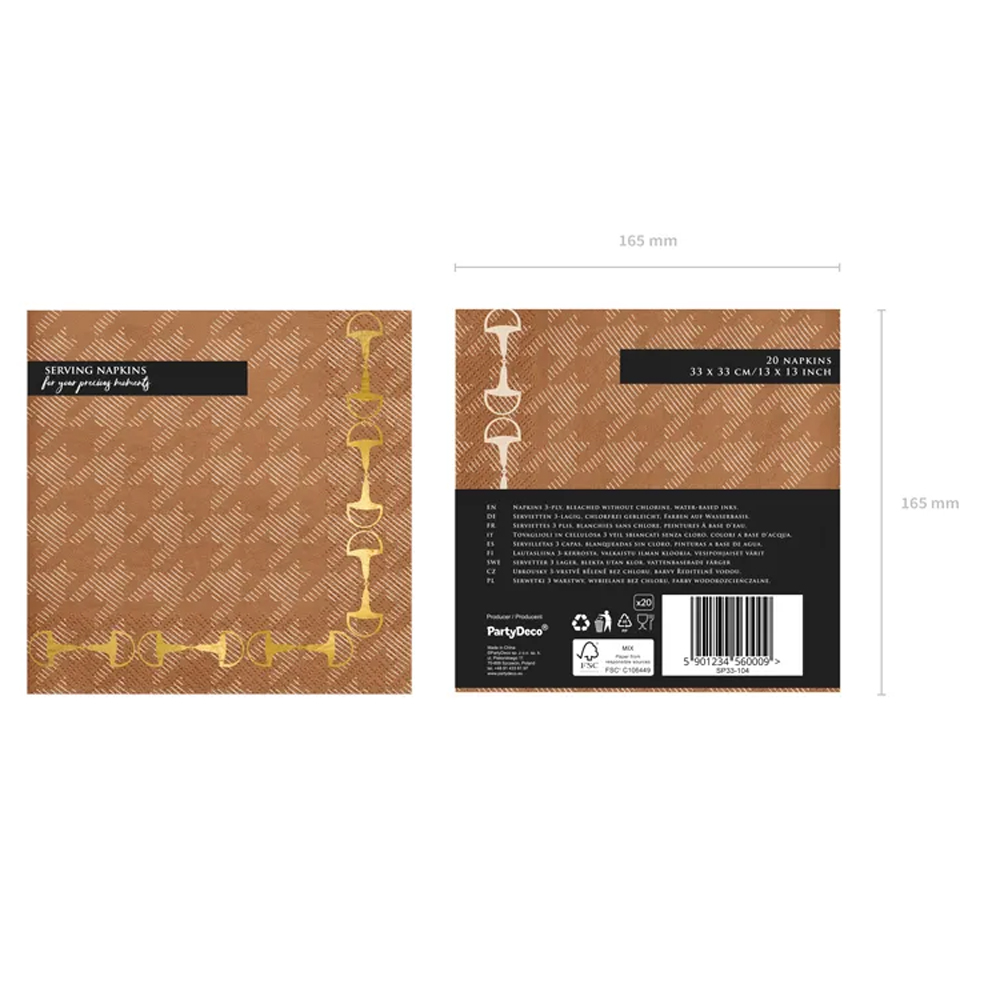 NAPKINS STIRRUPS MIX 33X33CM 12PCS - Image 5