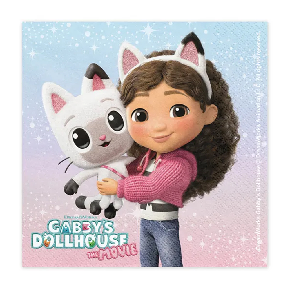 NAPKINS GABBY'S DOLLHOUSE 33X33CM 20PCS