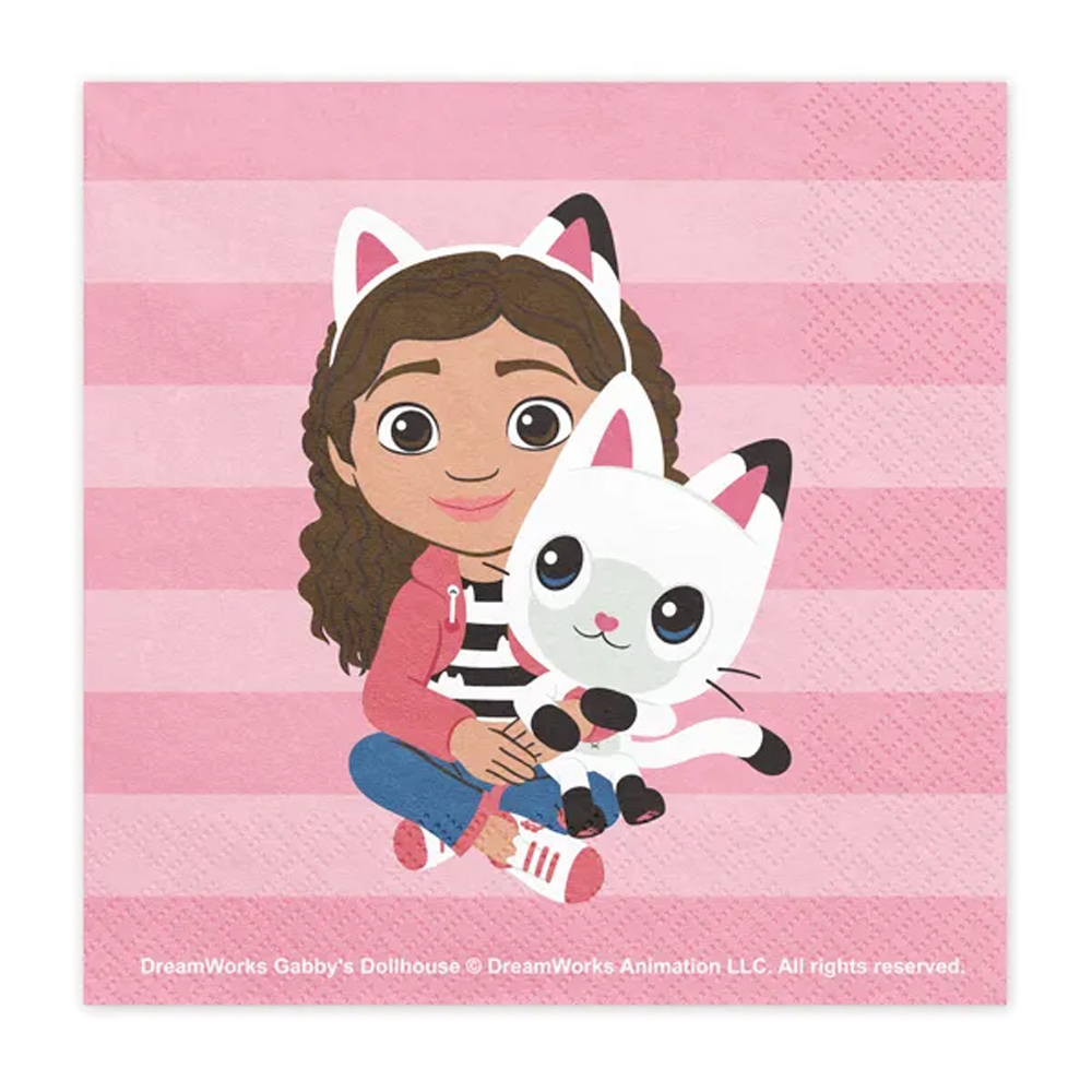 NAPKINS GABBY'S DOLLHOUSE 33X33 20PCS