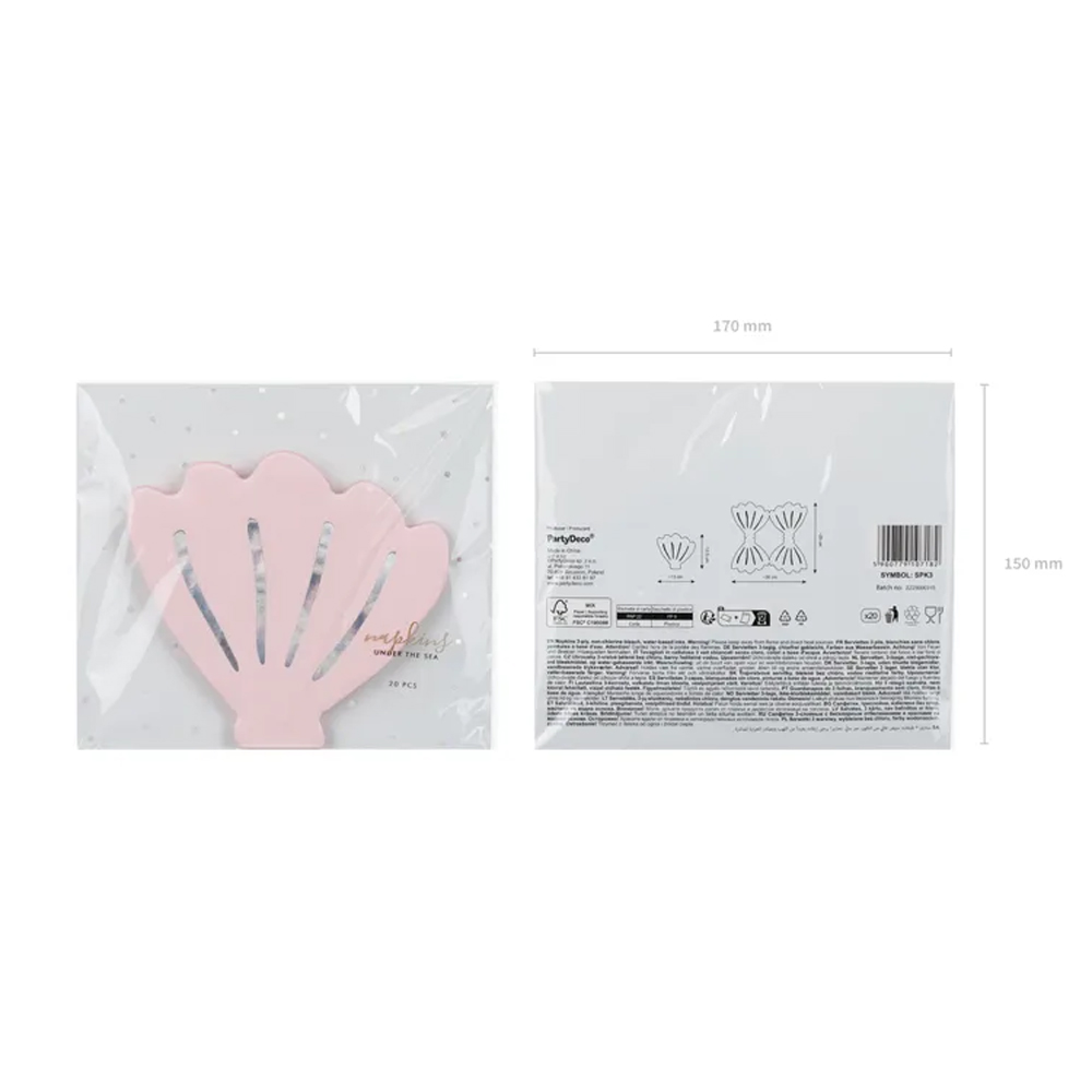 NAPKINS SEASHELL 12X12.5CM 20PCS - Image 5