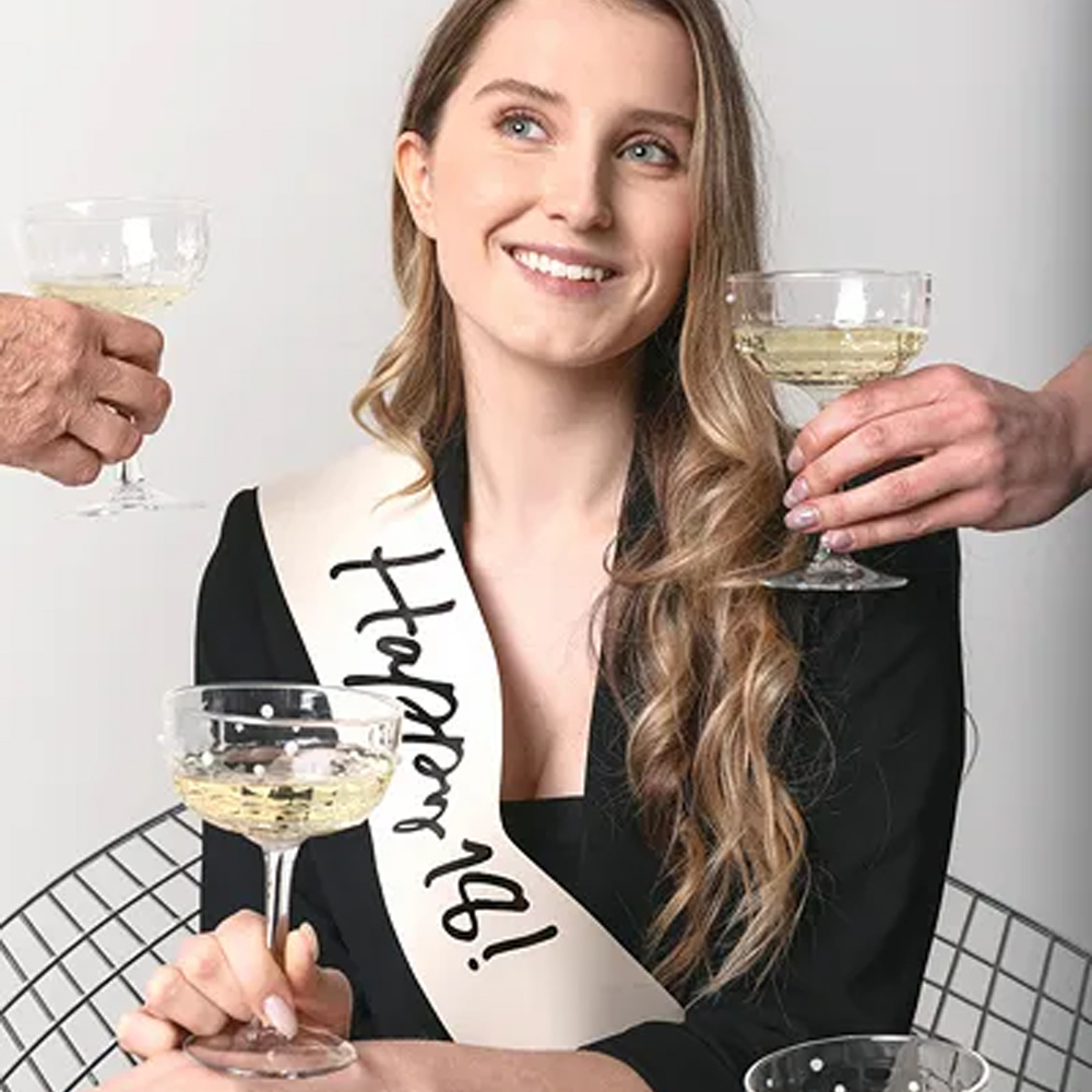 HAPPY SASH CREAM 76CM - Image 2