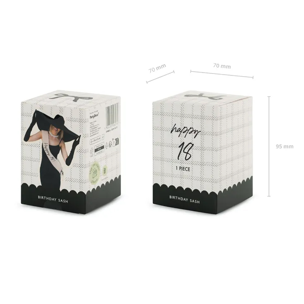 HAPPY SASH CREAM 76CM - Image 4