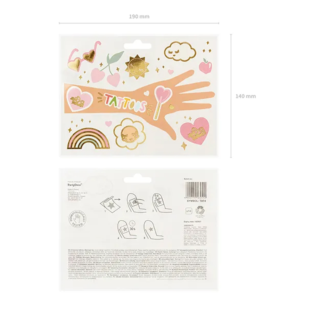 TEMPORARY TATTOOS DAISY 14PCS - Image 4