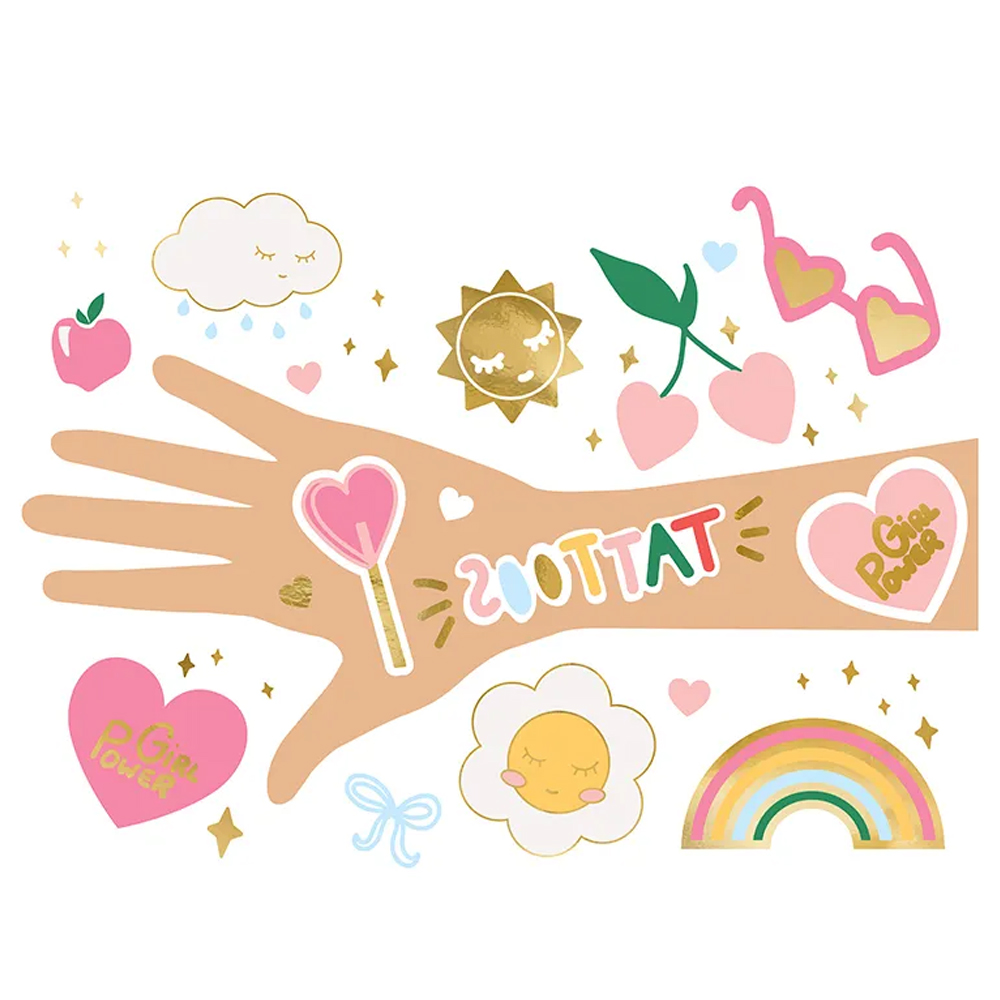 TEMPORARY TATTOOS DAISY 14PCS