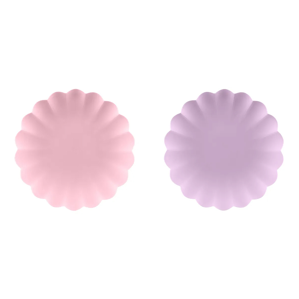 PLASTIC PLATES FRILL 22X22CM 4PCS