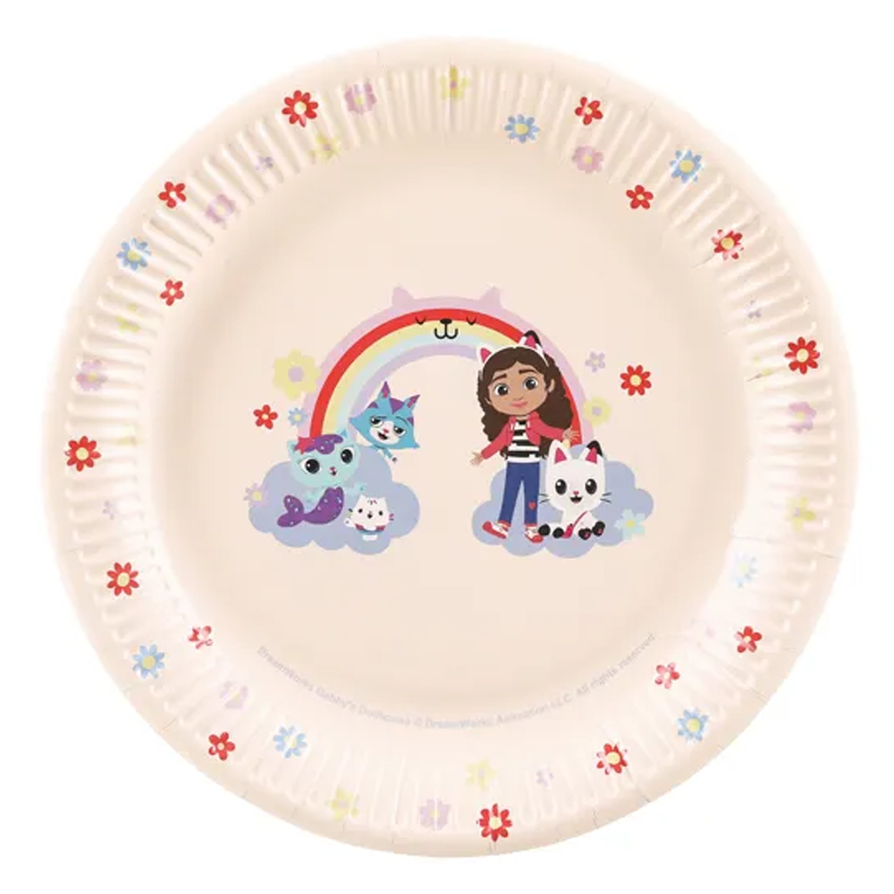 PAPER PLATES GABBY'S DOLLHOUSE MIX 23CM 6PCS
