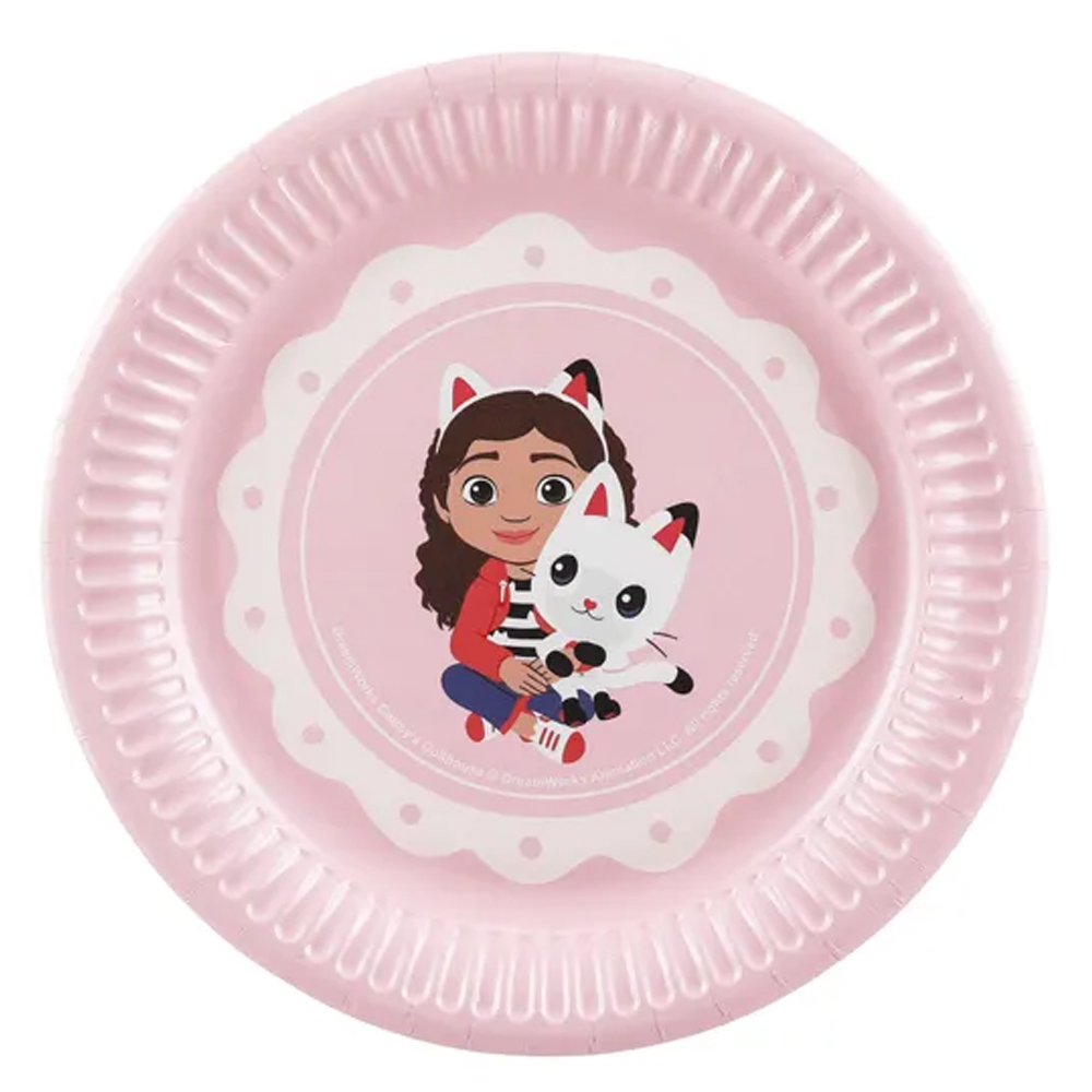 PAPER PLATES GABBY'S DOLLHOUSE MIX 18CM 6PCS