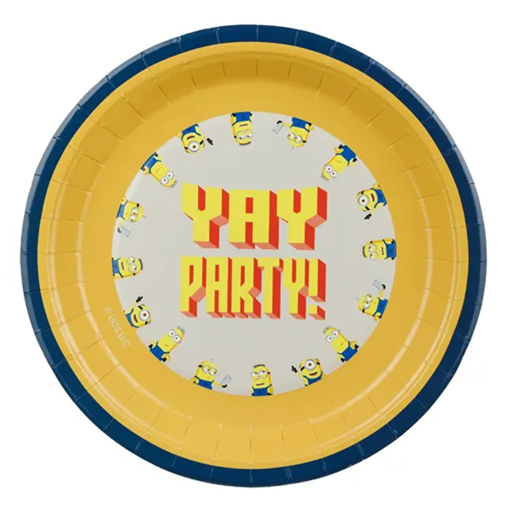 PAPER PLATES MINIONS 23CM 6PCS
