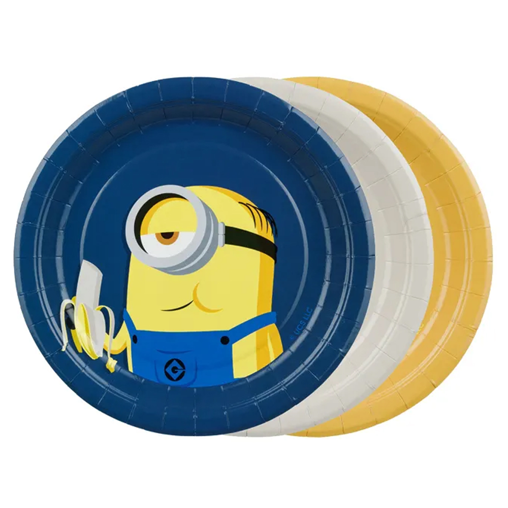 PAPER PLATES MINIONS 18CM 6PCS