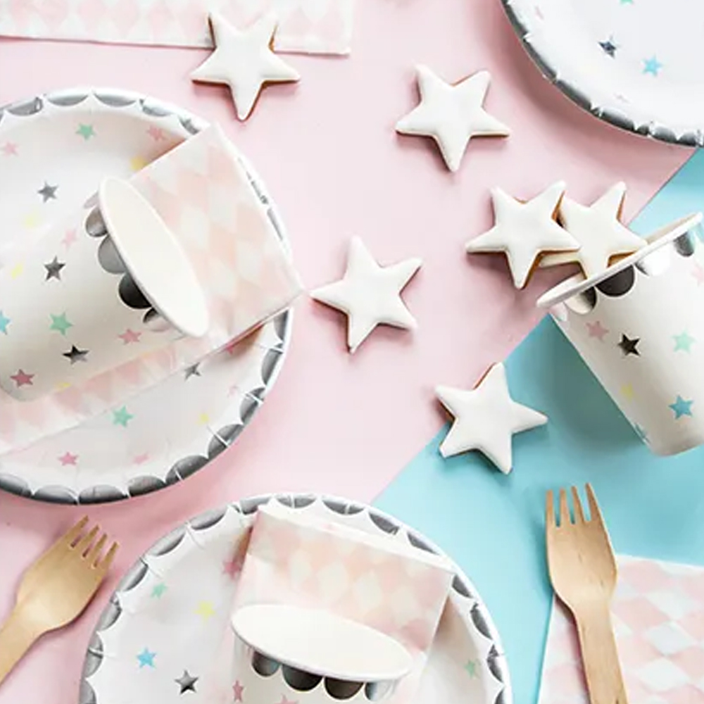 PLATES UNICORN - STARS 18CM 6PCS - Image 3