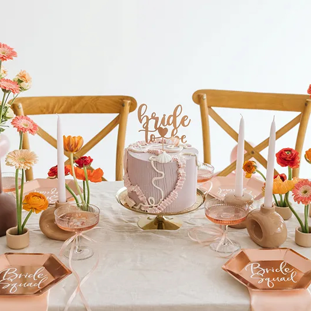 PLATES BRIDE SQUAD ROSE GOLD 23CM 6PCS - Image 5