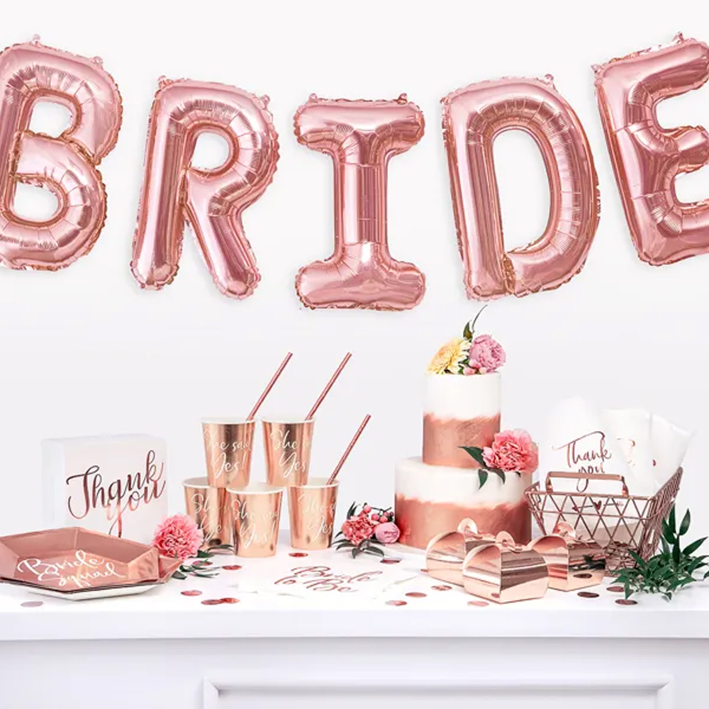 PLATES BRIDE SQUAD ROSE GOLD 23CM 6PCS - Image 7