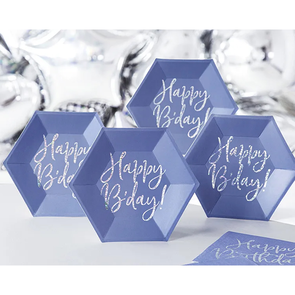 PLATES HAPPY B'DAY! 20CM 6PCS - Image 4