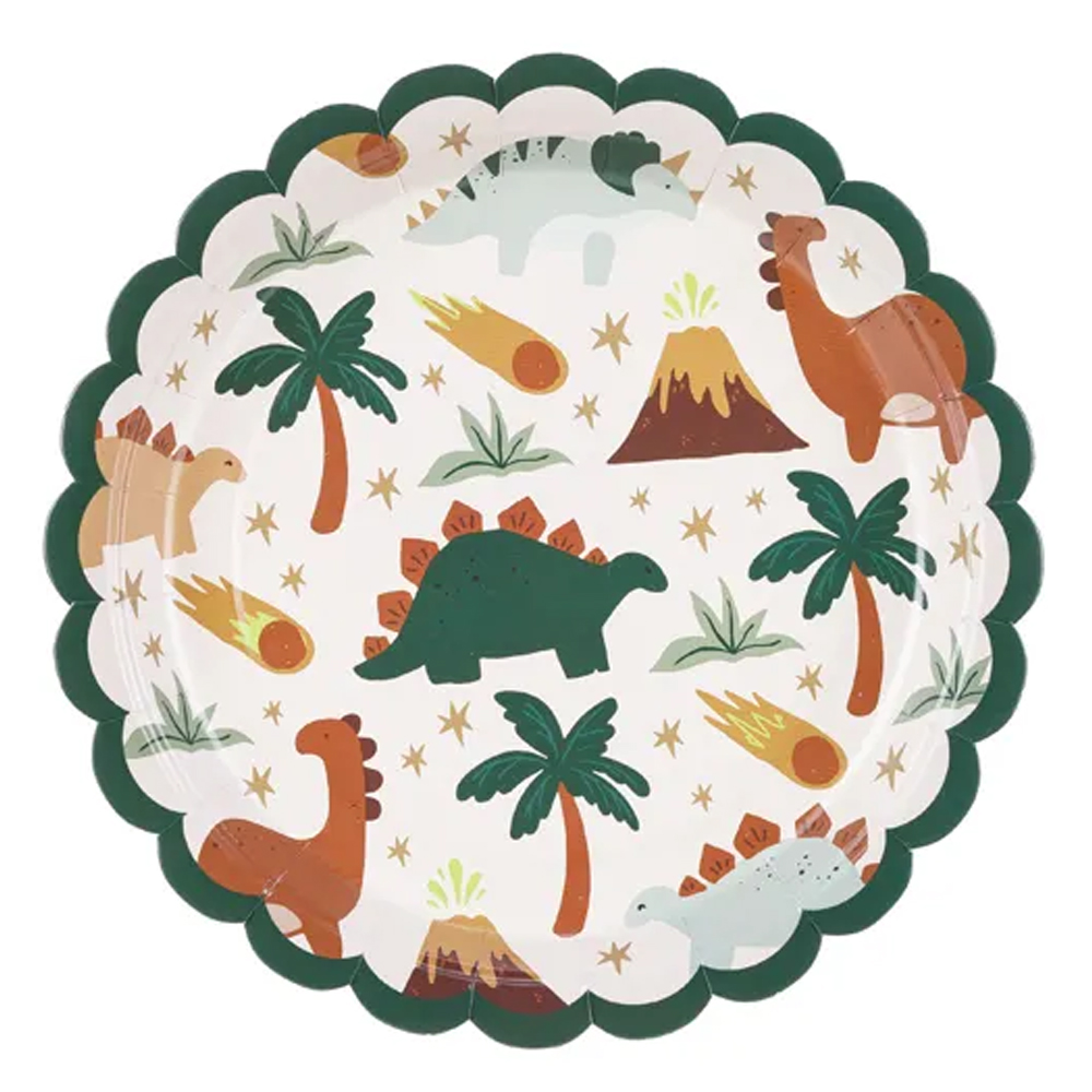 PAPER PLATES DINOSAURS 18X18CM 6PCS