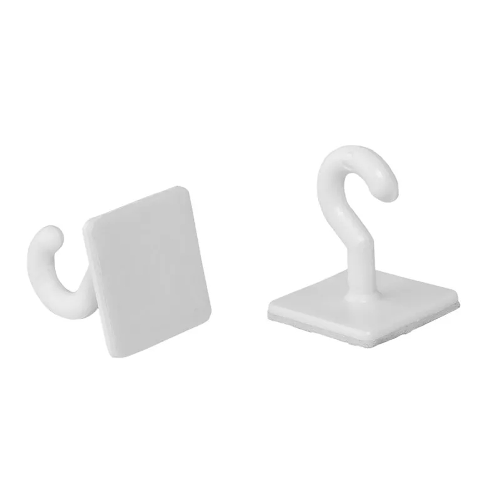 SELF-ADHESIVE HOOKS PLASTIC MAXIMUM LOAD 1KG 20PCS