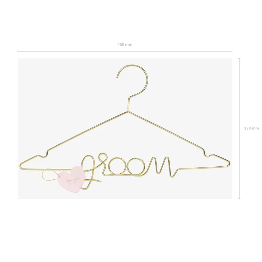 METAL HANGER GROOM GOLD 45X27CM - Image 5