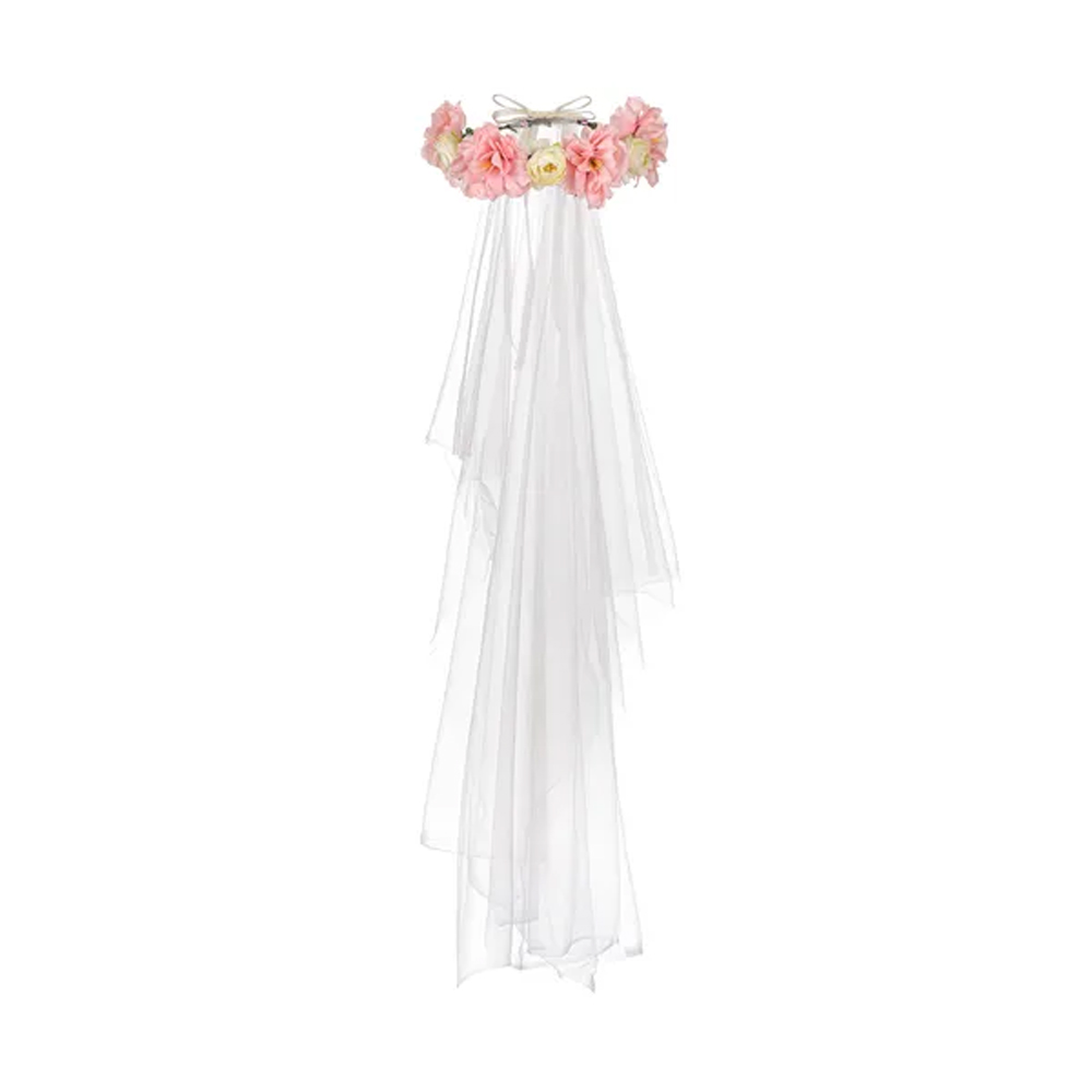 FLOWER CROWN WITH VEIL 17CM