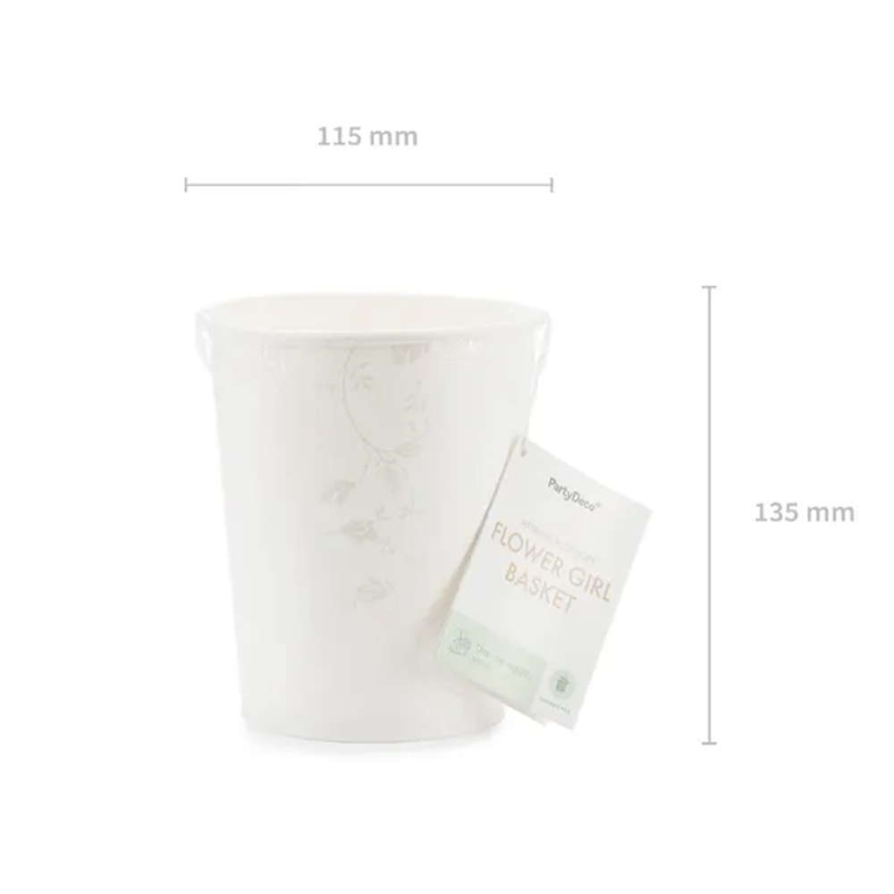 BUCKET FOR FLOWER PETALS HEIGHT WHITE 13CM - Image 4
