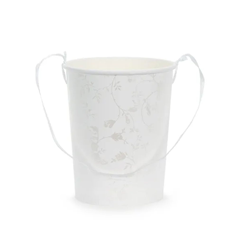 BUCKET FOR FLOWER PETALS HEIGHT WHITE 13CM