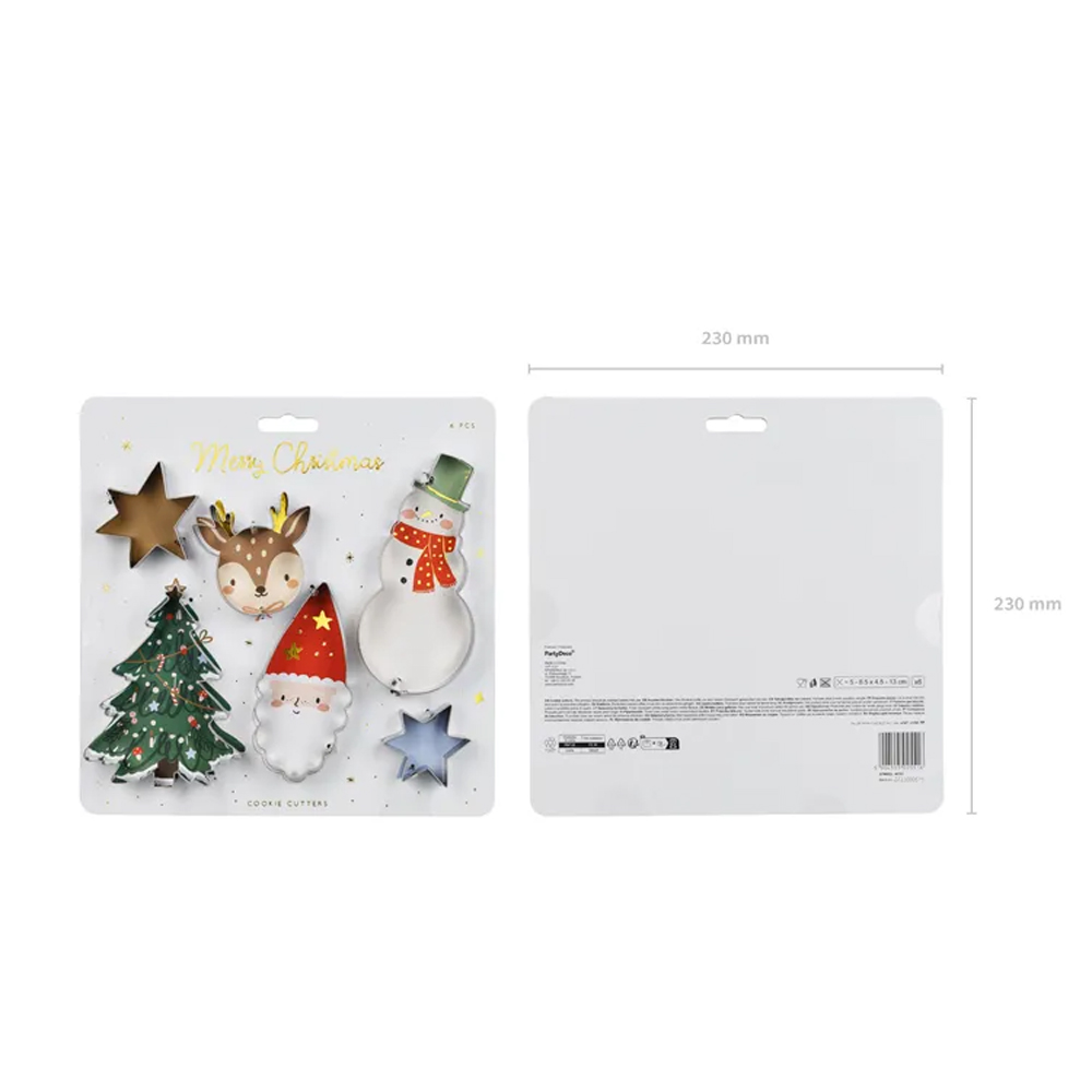 COOKIE CUTTERS MERRY CHRISTMAS SILVER 6PCS - Image 6
