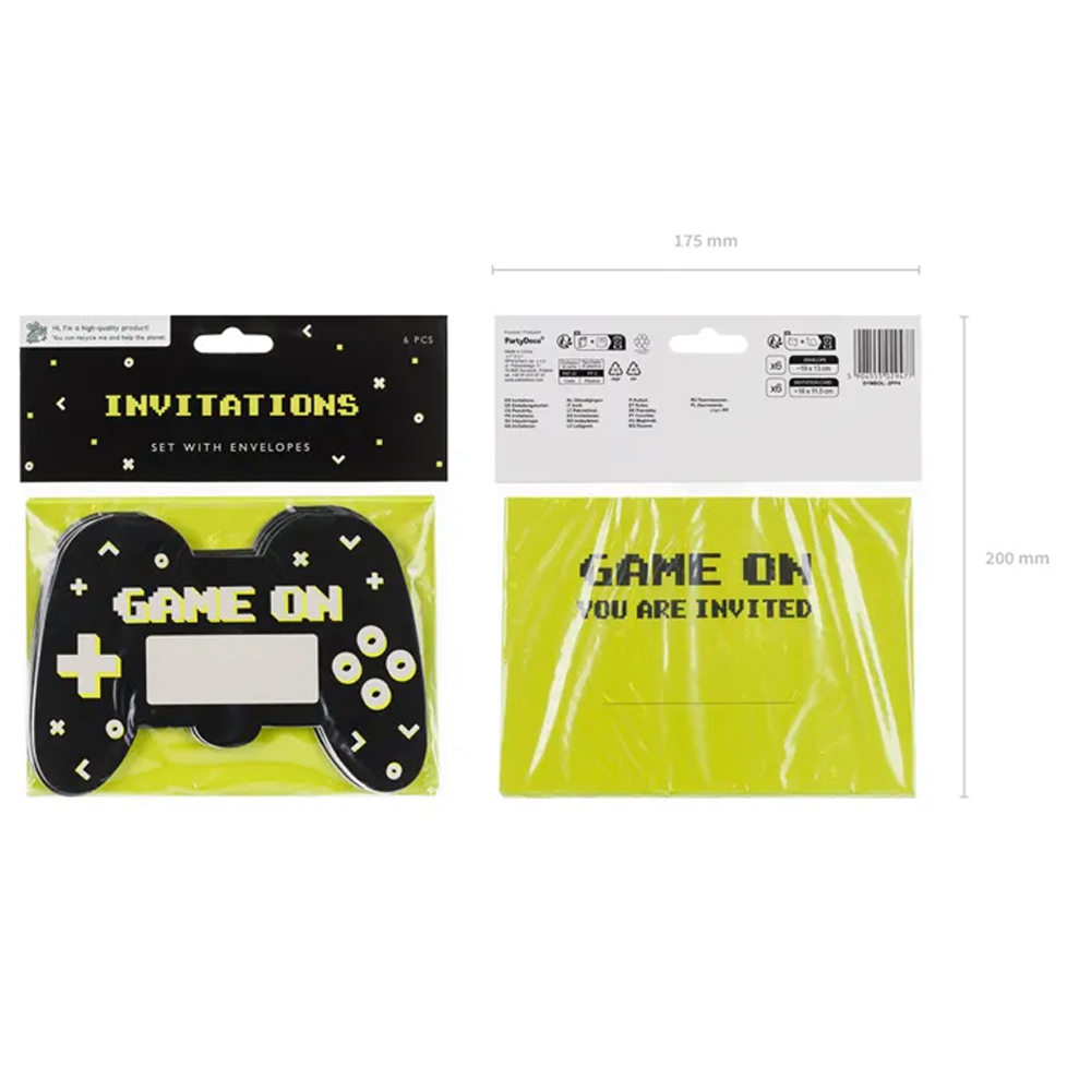INVITATIONS GAMEPAD 6PCS - Image 4