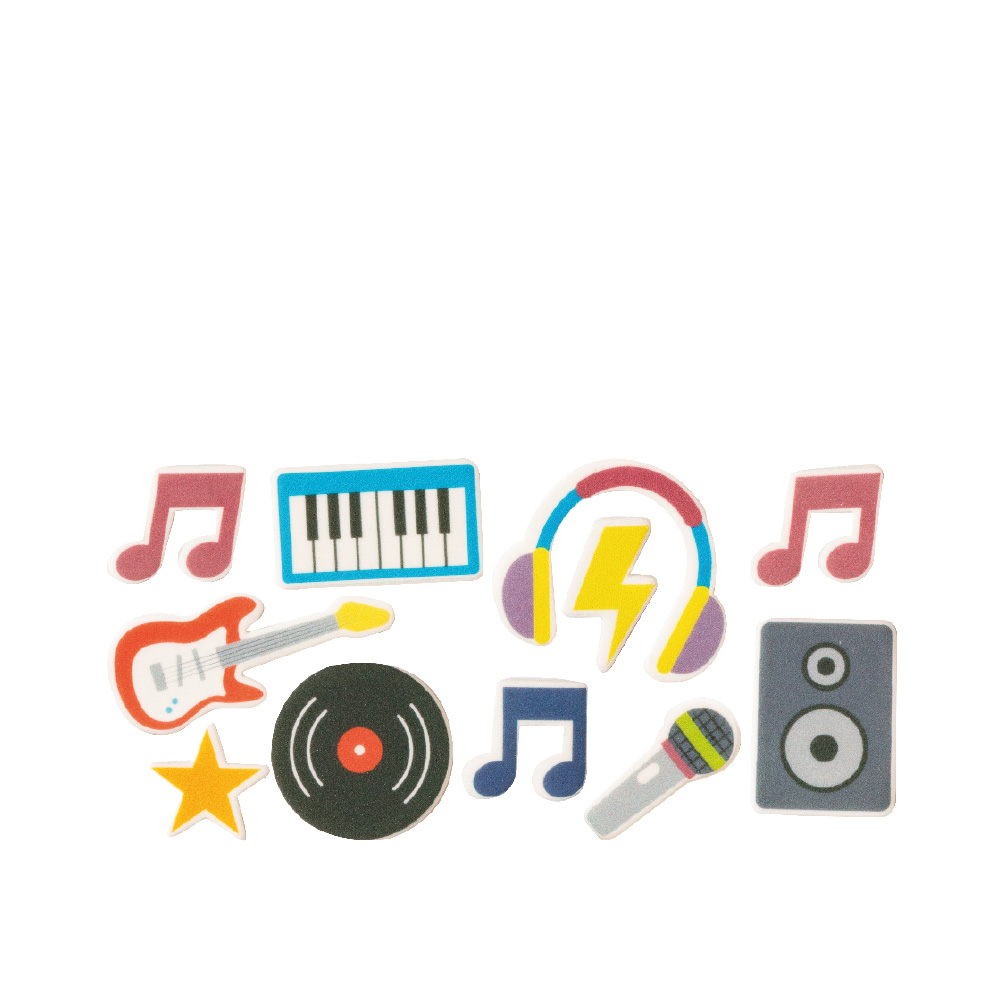 SUGAR DECORATION 2D DISCO 9PCS