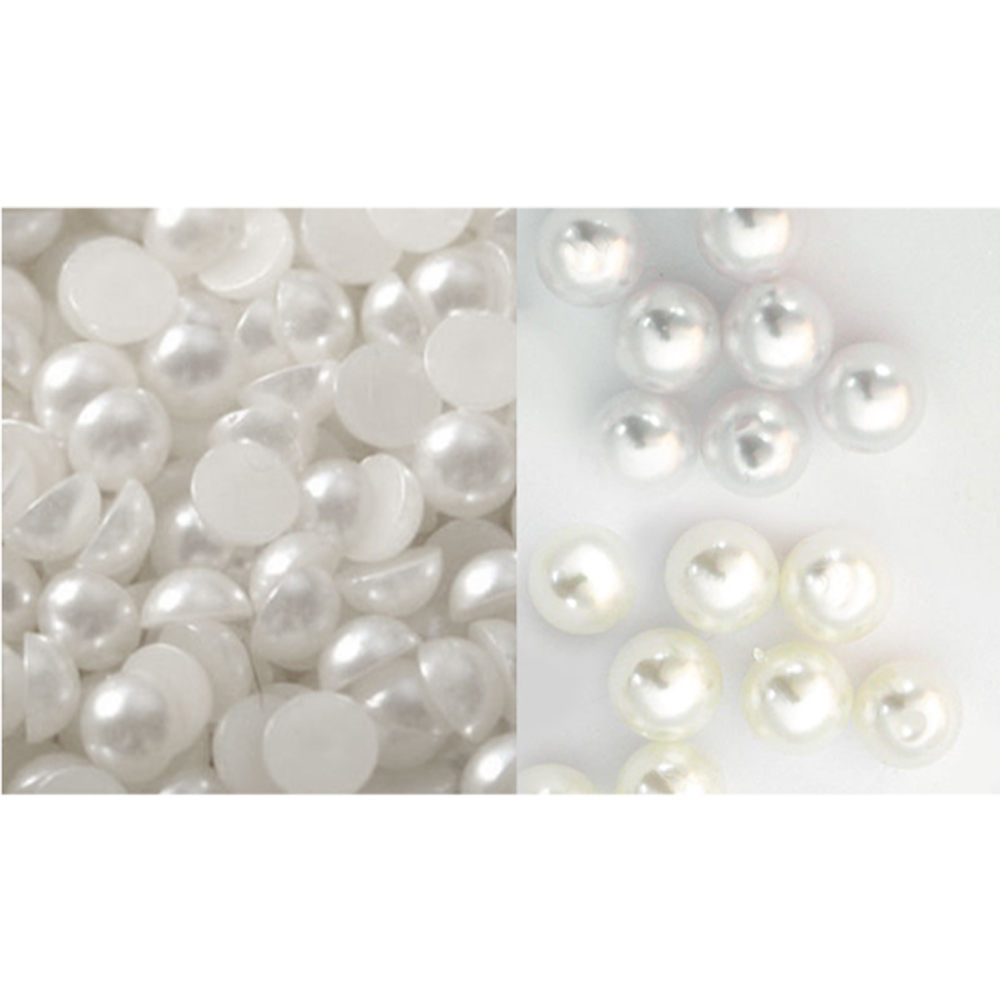 HALF BEAD PEARL WHITE 14MM