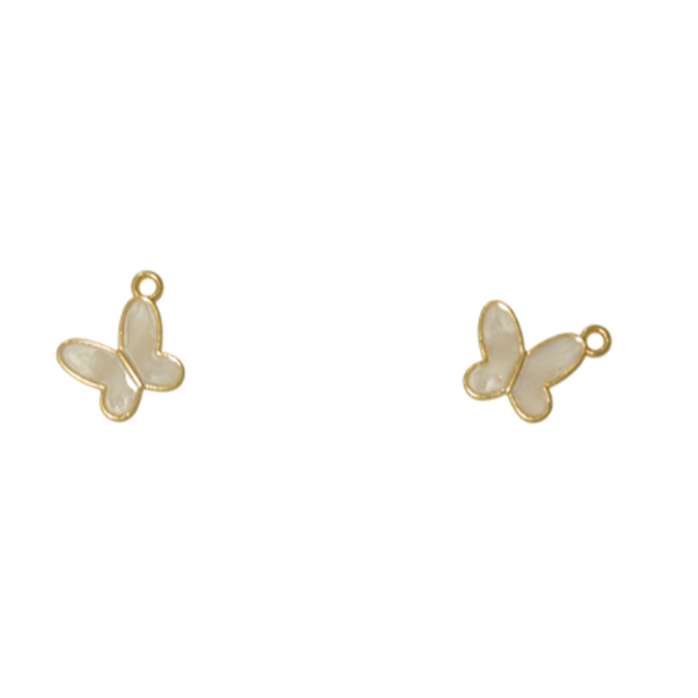 METAL BUTTERFLY WITH ENAMEL 1.7X1.5CM 25PCS