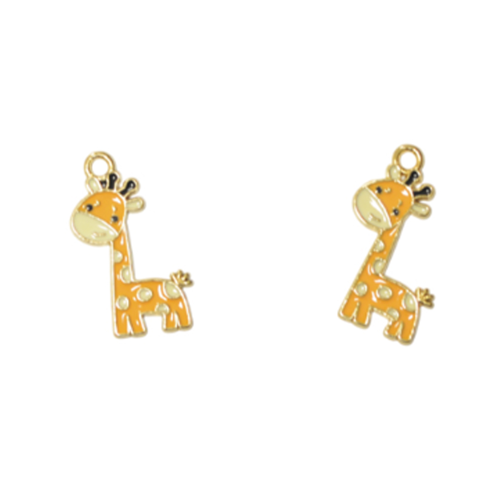 METAL GIRAFFE WITH ENAMEL 1.2X2.4CM 25PCS