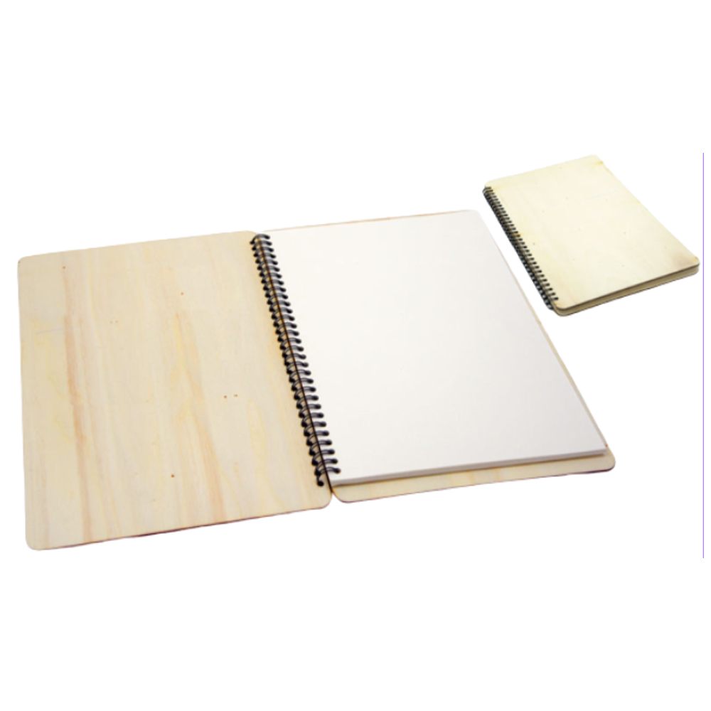 BIG WOODEN NOTEBOOK NATURAL 29.3X19.6CM