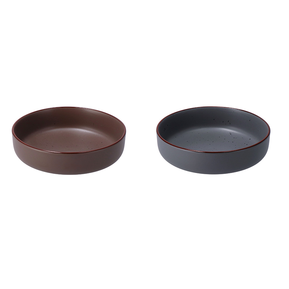 CERAMIC SOUP PLATE JULES ASSORTED 2 COLOURS 19X5CM