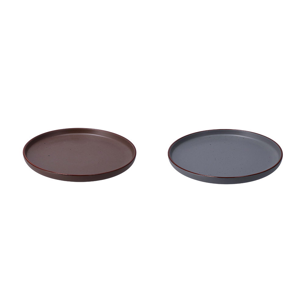 CERAMIC FLAT PLATE JULES ASSORTED 2 COLOURS 27X3CM
