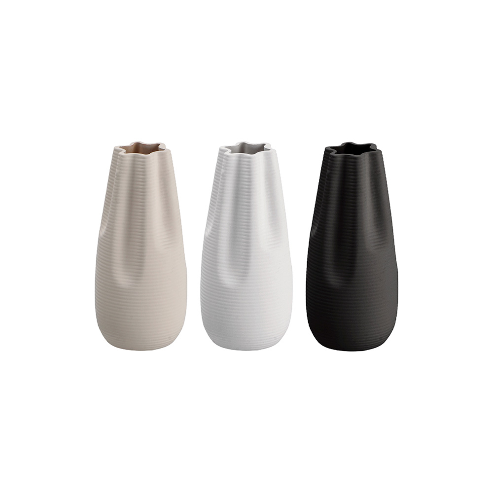 CERAMIC VASE TRIBECA ASSORTED 3 COLOURS 12X26CM