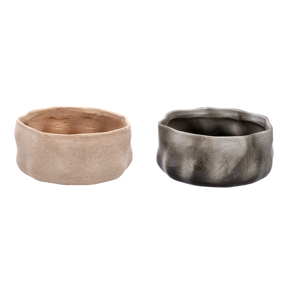 CERAMIC SAUCER "ROCK" ASSORTED 2 COLOURS 19.5X8.5CM