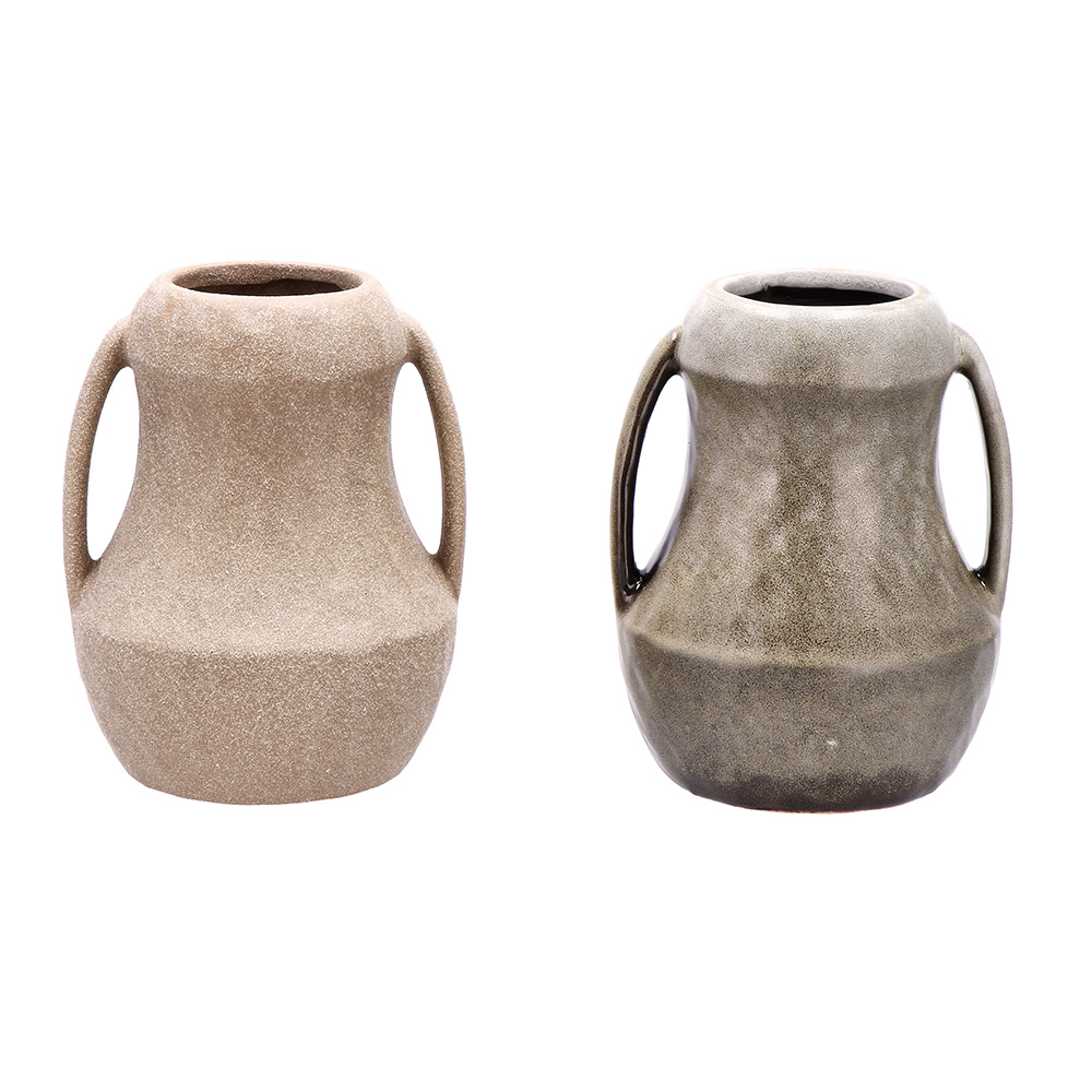 CERAMIC VASE "ROCK" ASSORTED 2 COLOURS 15X19CM