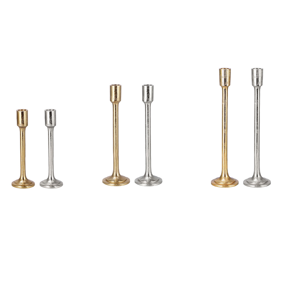METAL CANDLE HOLDER ASSORTED 2 COLOURS