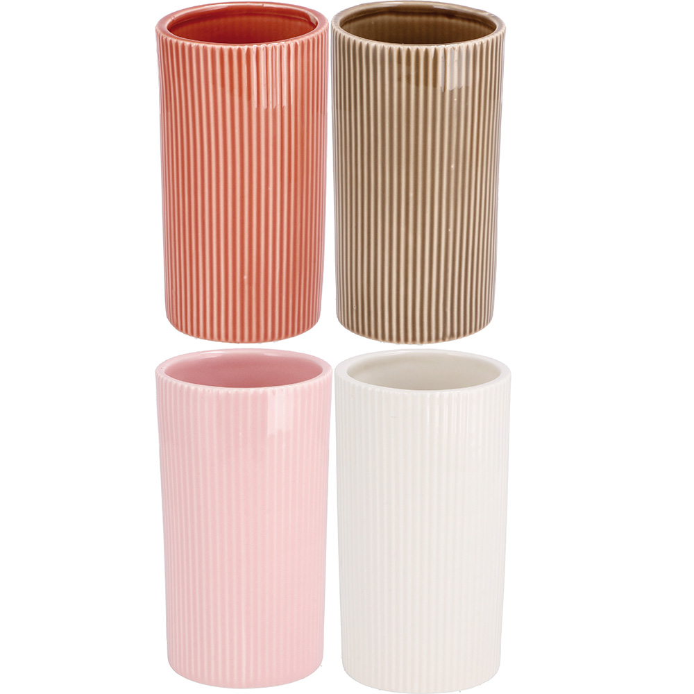 CERAMIC VASE ROBIN ASSORTED 4 COLOURS 8.5X15CM