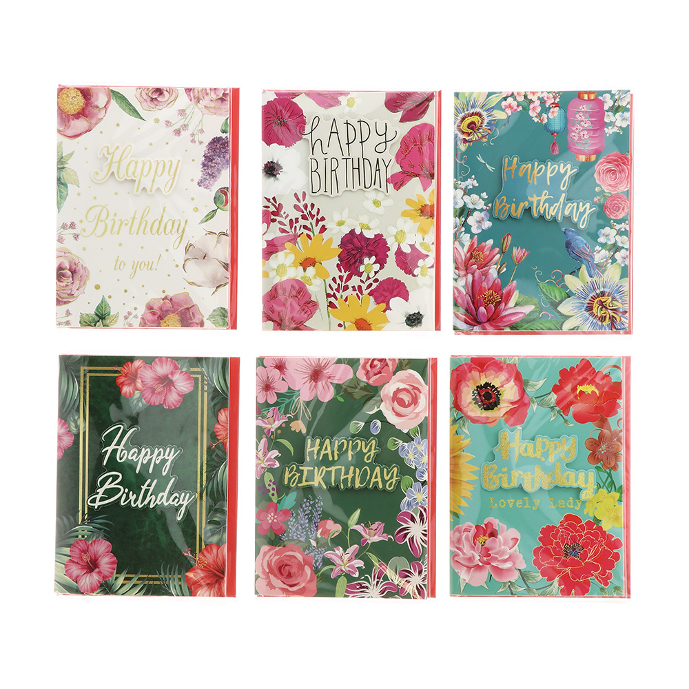 MUSICAL GREETING CARDS WITH DISPLAY ENVELOPE ASSORTED 6 DESIGNS 15X20CM