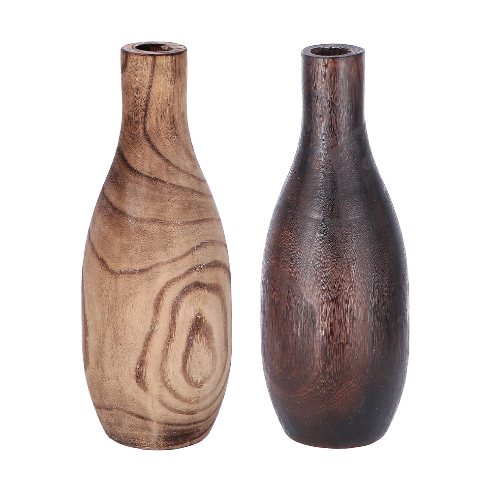 WOODEN VASE HENRY ASSORTED 2 COLOURS 17X39CM