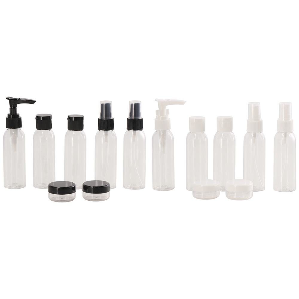 TRAVEL KIT 7PCS IN PLASTIC WITH SACHET ASSORTED 2 COLOURS