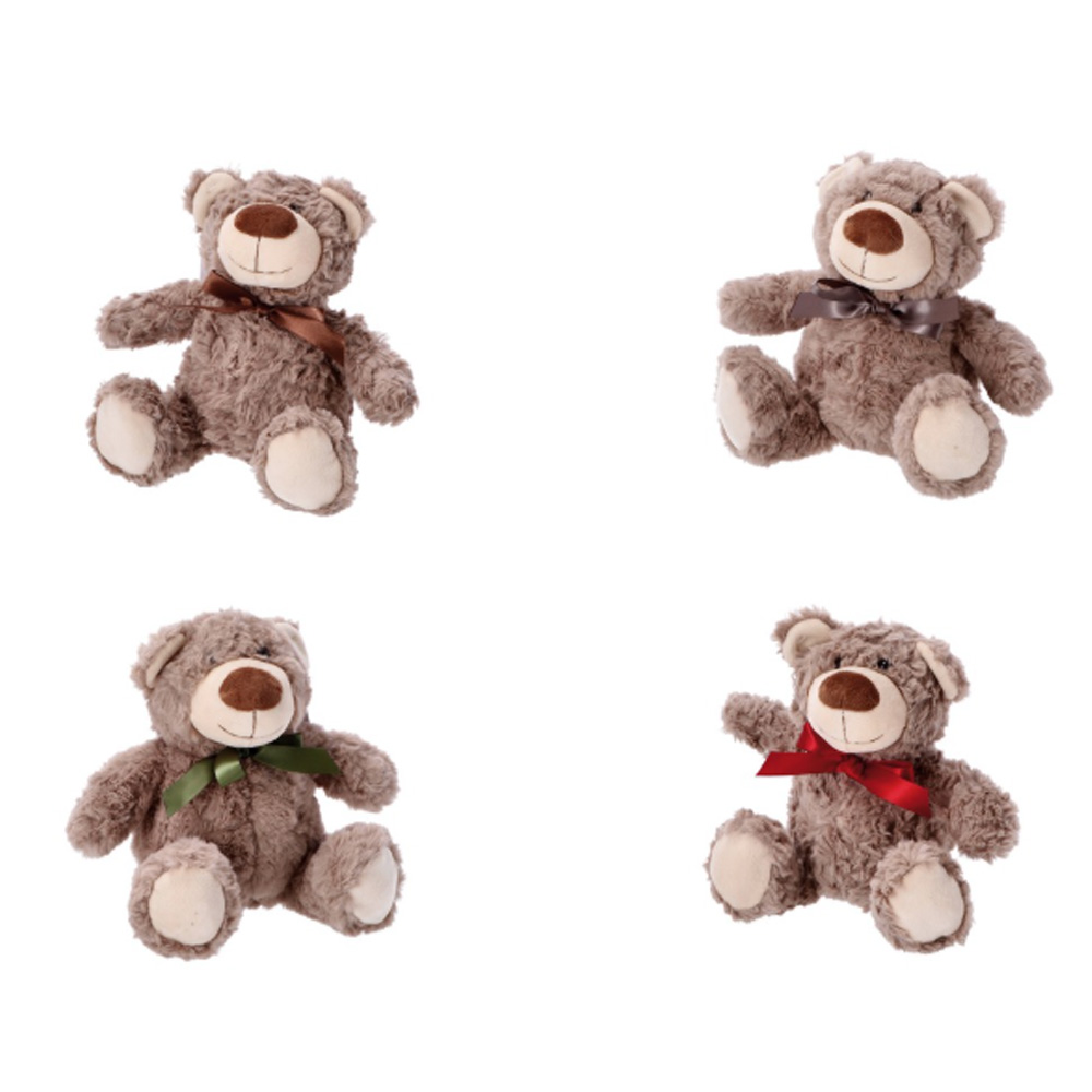 PLUSH TEDDY BEAR ASSORTED 4 COLOURS