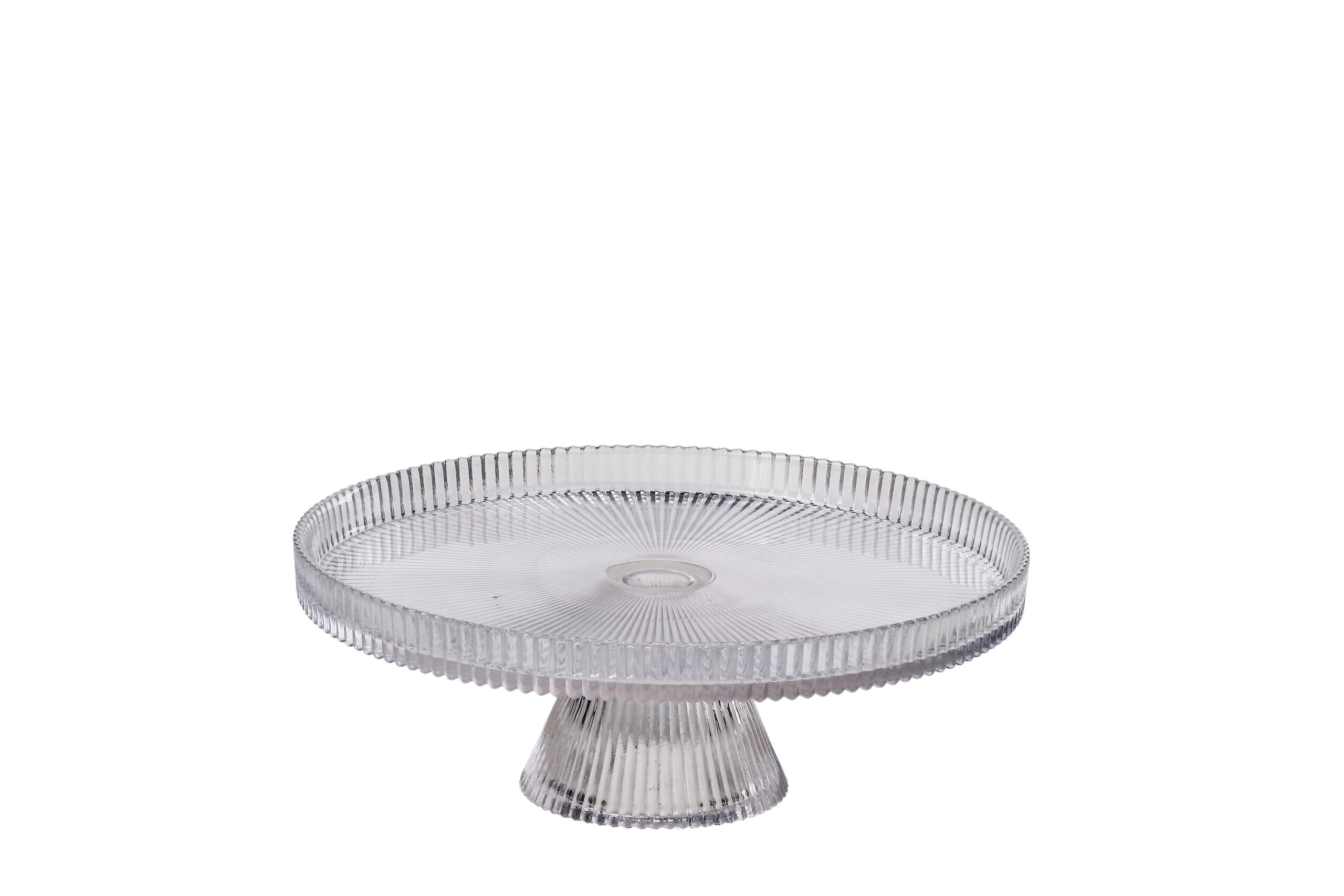GLASS CAKE STAND 21X7.5CM