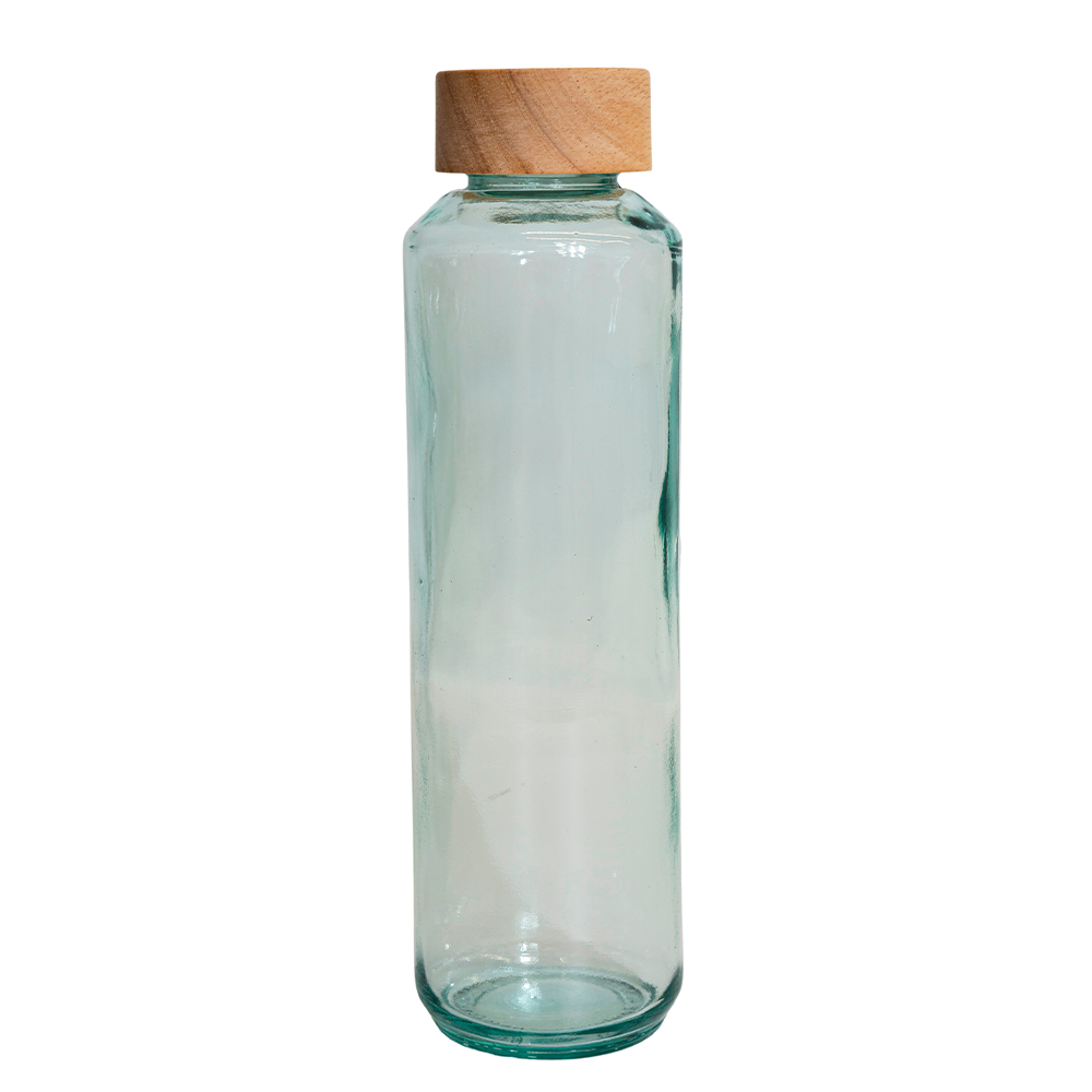 BOTTLE C/TAPON MADERA ROSCA 670 ML 24CM