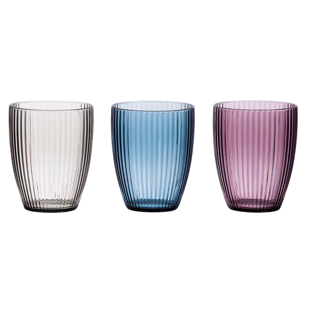 PLASTIC GLASS PANGAR ASSORTED 3 COLOURS 47.5CL 9X11CM