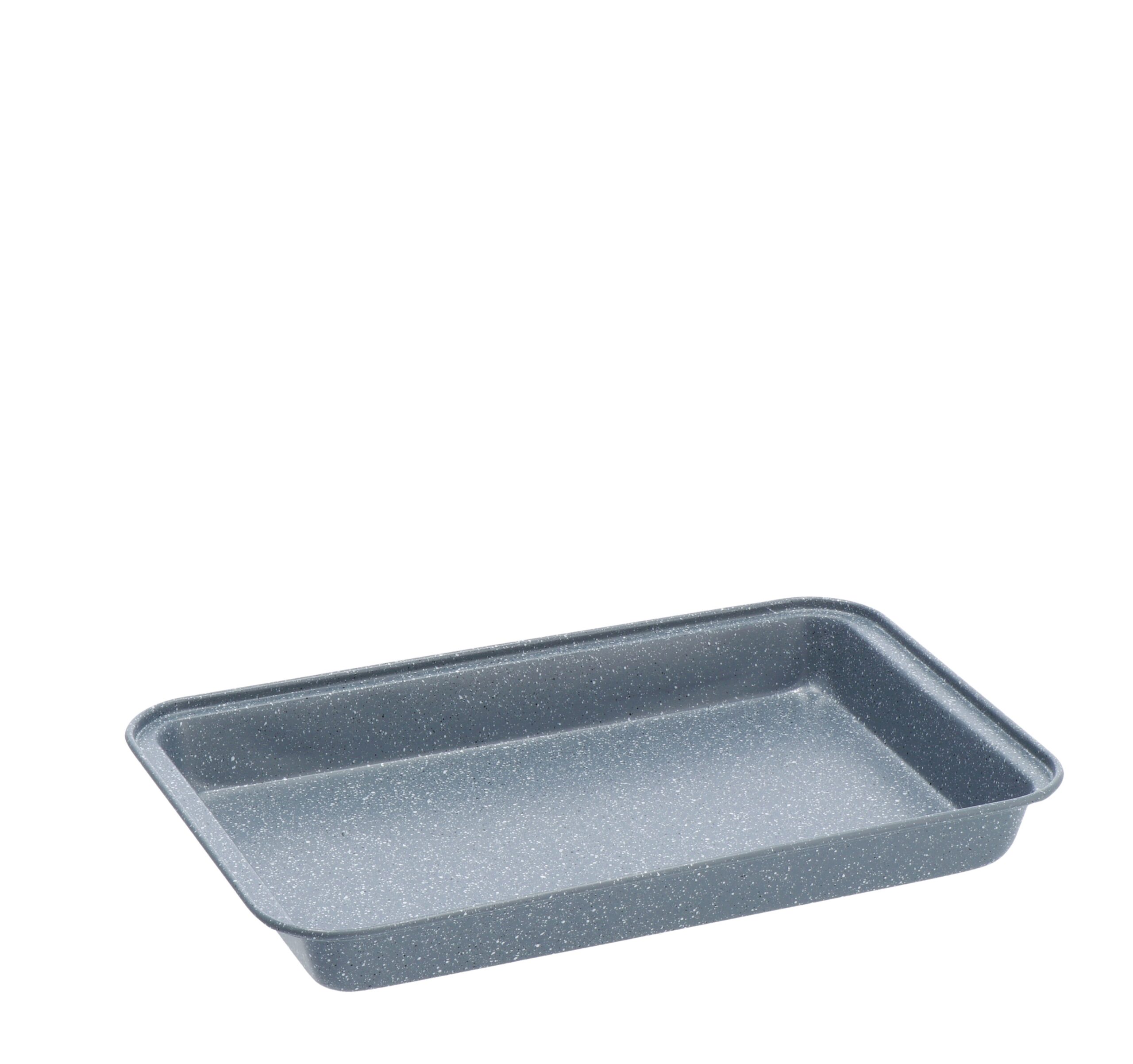 MARBLED STEEL BAKING TRAY RECTANGLE NON-STICK 30X20X3CM