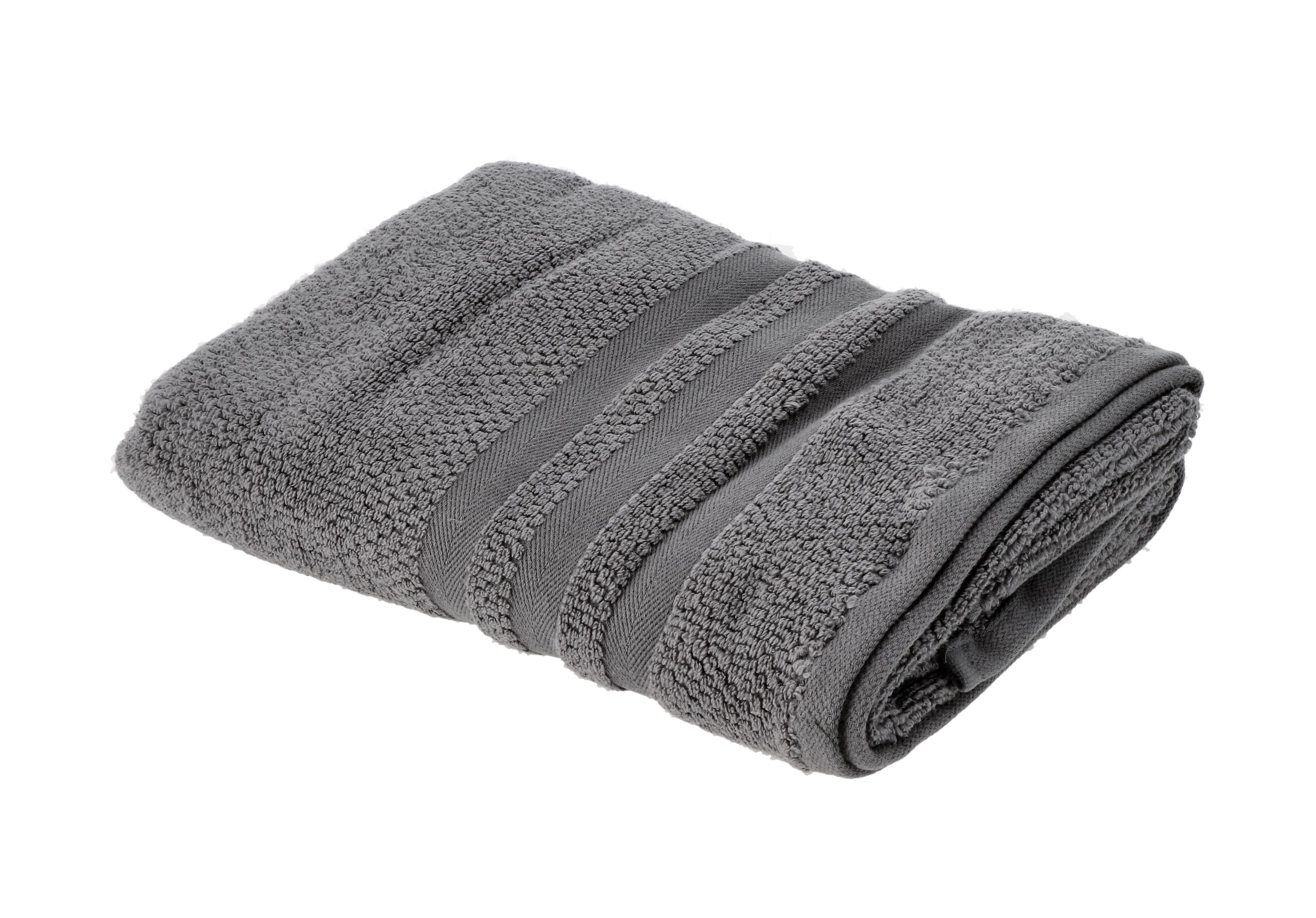 COTTON BATH TOWEL WIDA DARK GREY 400G/M² 90X140CM
