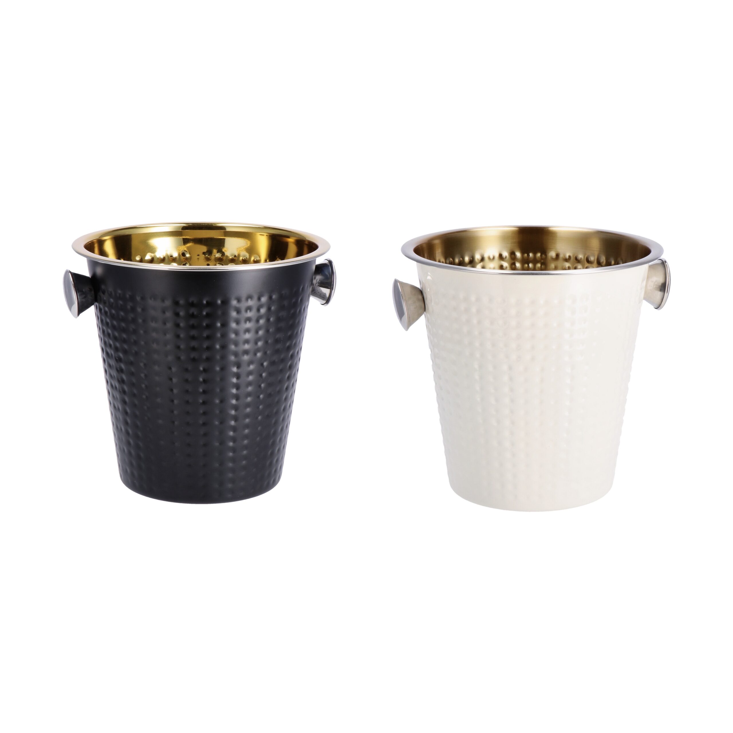 STEEL BOTTLE HOLDER BUCKET ASSORTED 2 COLOURS 21.5X21CM 1PC