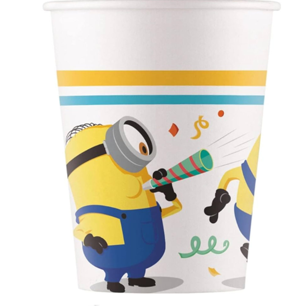 PAPER CUPS MINIONS RISE OF GRU UNIVERSAL 200ML 8PCS