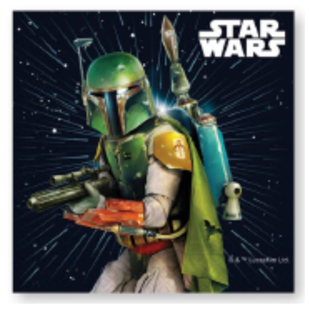 PAPER NAPKINS 2PLY STAR WARS GALAXY 33X33CM 20PCS