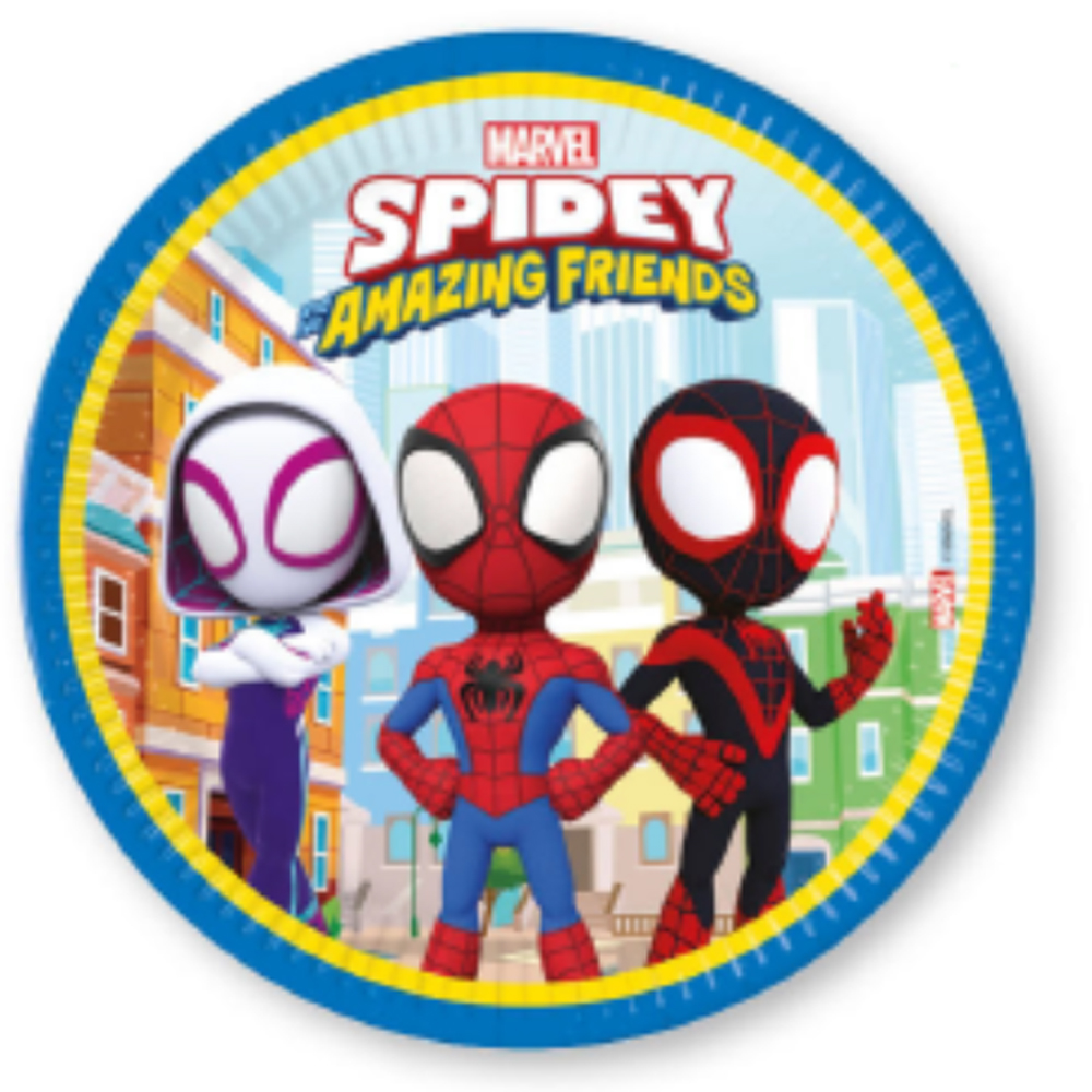 PAPER PLATES SPIDEY & HIS AMAZING FRIENDS 23CM 8PCS